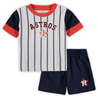 Outerstuff Infant White/Navy Houston Astros Position Player T-Shirt & Shorts Set