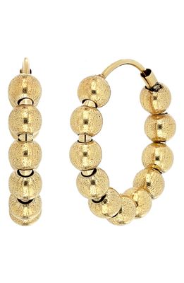 Bony Levy 14K Gold Beaded Hoop Earrings in 14K Yellow Gold