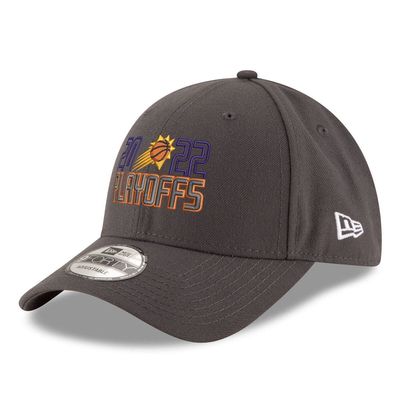 Men's New Era Gray Phoenix Suns 2022 NBA Playoffs Bubble Letter 9FORTY Adjustable Hat