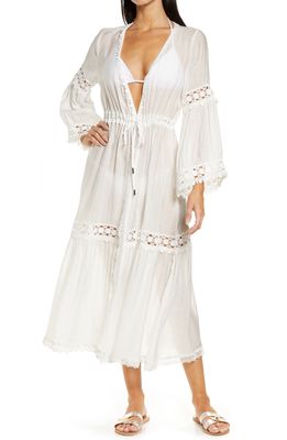 Elan Lacy Cover-Up Wrap in White