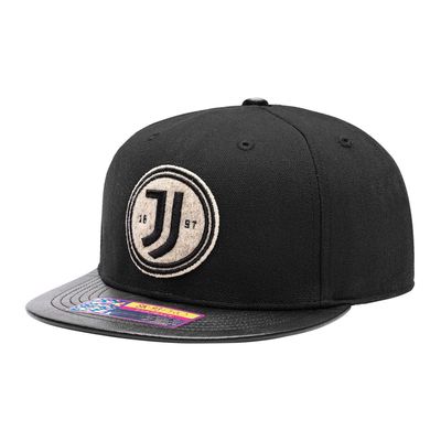FAN INK Men's Black Juventus Swatch Snapback Hat