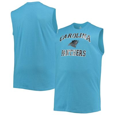 PROFILE Men's Blue Carolina Panthers Big & Tall Muscle Tank Top