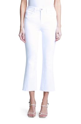 L'AGENCE Flare Leg Ankle Pants in Blanc