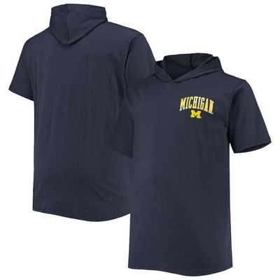 PROFILE Men's Navy Michigan Wolverines Big & Tall Team Hoodie T-Shirt
