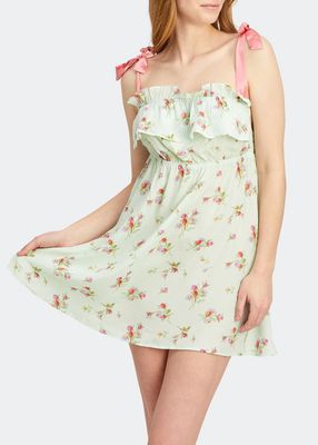 Rosemarie Floral-Print Ruffled Dress