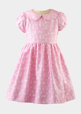 Girl's Heart-Print Dress, Size 3T-10