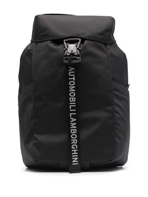 Automobili Lamborghini medium logo-print backpack - Black