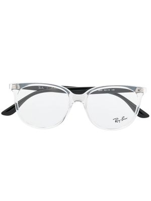 Ray-Ban RB4378 square-frame glasses - White