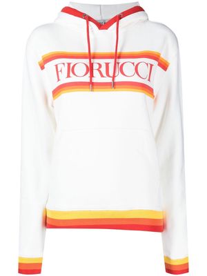 Fiorucci logo-print pullover hoodie - White