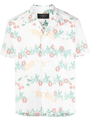Viktor & Rolf floral-print short-sleeve shirt - White
