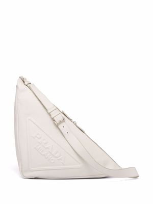 Prada leather Triangle shoulder bag - White