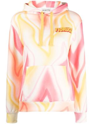 Fiorucci tie dye-print pullover hoodie - Pink