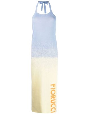 Fiorucci U-neck knitted vest - Blue