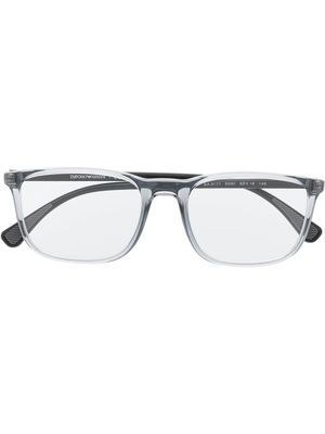 Emporio Armani square frame glasses - Neutrals