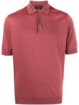 Dell'oglio cotton short-sleeve polo shirt - Red