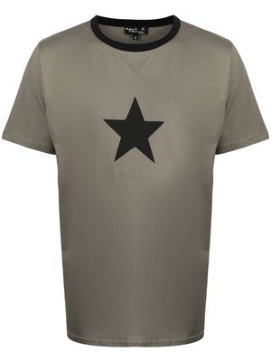 agnès b. star-print cotton T-shirt - Green
