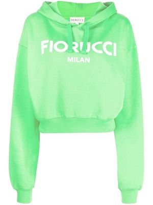 Fiorucci logo-print hoodie - Green