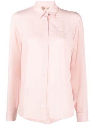 Nº21 logo-embroidery shirt - Pink
