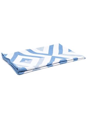 Frescobol Carioca geometric-print beach towel - Blue