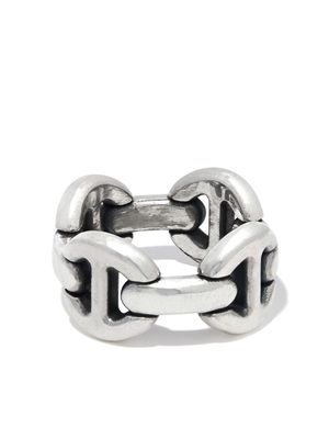 HOORSENBUHS quad chain-link silver ring