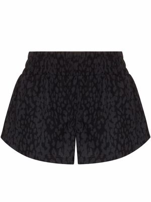 Varley Kallin animal-print running shorts - Black