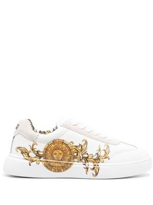 Versace Jeans Couture Barocco-print lace-up sneakers - White