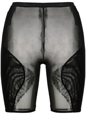 A BETTER MISTAKE high-waisted tulle shorts - Black