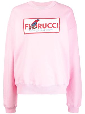 Fiorucci logo-print crew neck sweatshirt - Pink