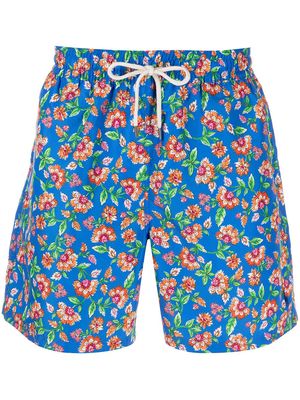 Polo Ralph Lauren floral-print drawstring swim shorts - Blue