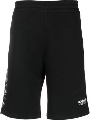 adidas logo-print track shorts - Black
