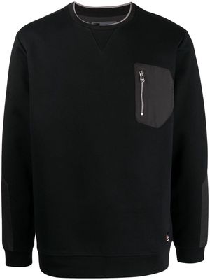 Man On The Boon. chest zip-pocket sweatshirt - Black