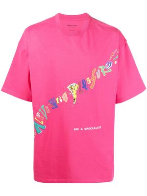 Martine Rose slogan-print T-shirt - Pink
