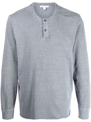 James Perse long-sleeve fitted top - Blue