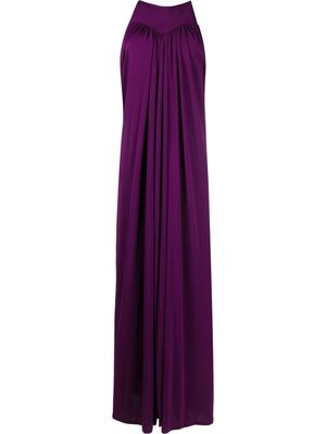 Alberta Ferretti draped sleeveless maxi dress - Purple