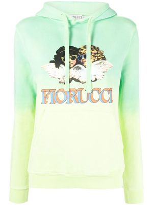 Fiorucci graphic-print pullover hoodie - Green