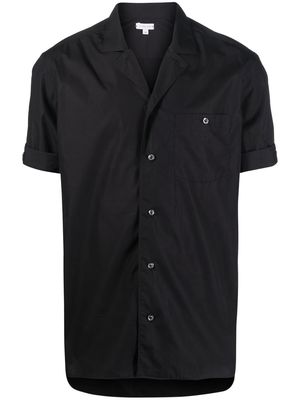 Caruso short-sleeve cotton shirt - Black