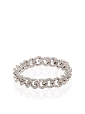 SHAY 18kt white gold diamond chain-link ring