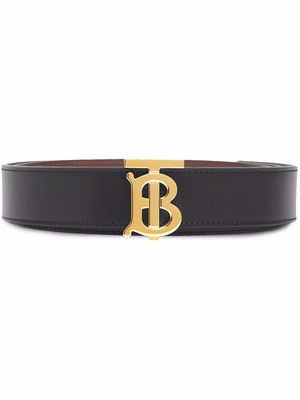 Burberry logo-buckle reversible belt - Black