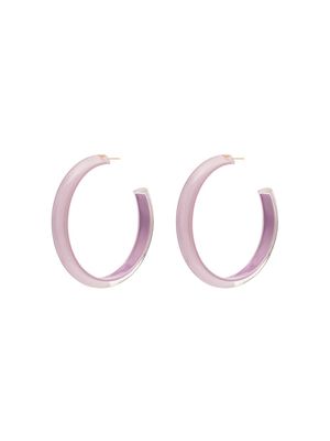 Alison Lou medium Loucite jelly hoop earrings - Purple