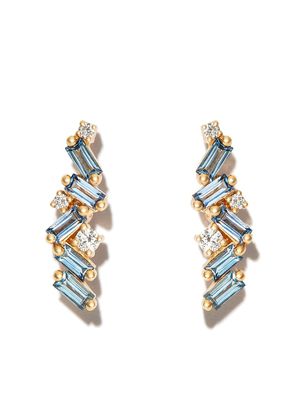 Suzanne Kalan 18kt yellow gold sapphire stud earrings