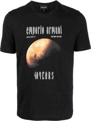 Emporio Armani space-print T-shirt - Black