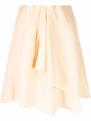 Alysi asymmetric flared mini skirt - Yellow