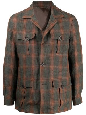 Man On The Boon. checked single-breasted blazer - Green