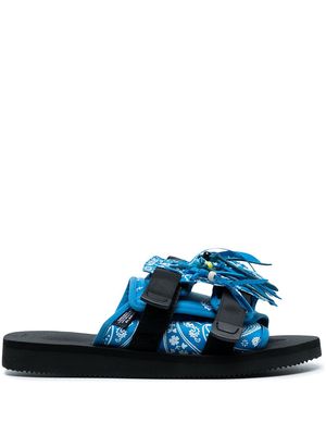 Suicoke MOTO-Cab fringed sandals - Blue