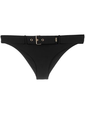 Moschino front-buckle bikini bottoms - Black