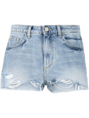 ICON DENIM Sam distressed jean shorts - Blue