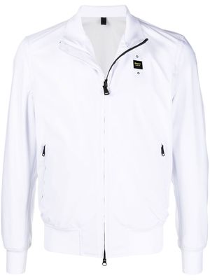 Blauer logo patch bomber jacket - White