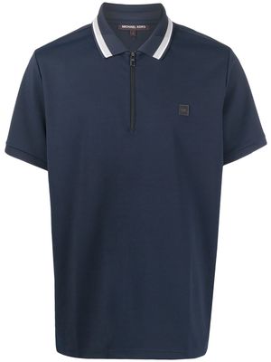 Michael Kors half-zip stretch-jersey polo shirt - Blue