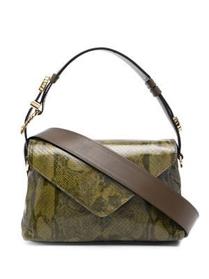 Alberta Ferretti snake-print shoulder bag - Green