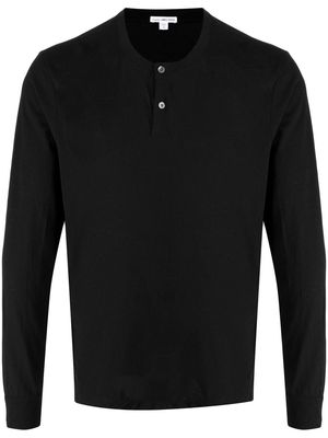 James Perse long-sleeve fitted top - Black
